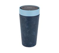 Circular&Co 12oz / 340ml Reusable Coffee Cup Made from Recycled Fabric Waste - Leakproof Travel Mug - Sustainable & Stylish Eco Cup for Coffee, Tea & More - Stonewash Blue