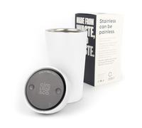 Circular&Co 12oz / 340ml Stainless Steel Travel Mug - Reusable Coffee Cup - Double Wall Insulated, Leakproof & Sustainable Cup for Hot or Cold Drinks - Cloud White (Cloud White, 12oz / 340ml)