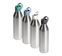 Circular & Co 1L/1000ml Recycled Stainless Steel Reusable Drinks Water Bottle - Insulated, Double Walled, Ecofriendly - Leakproof, Lockable Lid - Dishwasher Safe, BPA & Melamine Free (Storm Grey)