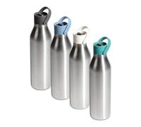 Circular & Co 1L/1000ml Recycled Stainless Steel Reusable Drinks Water Bottle - Insulated, Double Walled, Ecofriendly - Leakproof Lockable Lid - Dishwasher Safe, BPA & Melamine Free (Aquamarine Green)