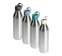 Circular & Co 1L/1000ml Recycled Stainless Steel Reusable Drinks Water Bottle - Insulated, Double Walled, Ecofriendly - Leakproof, Lockable Lid - Dishwasher Safe, BPA & Melamine Free (Pebble White)