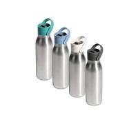 Circular & Co 500ml Recycled Stainless Steel Reusable Drinks Water Bottle - Insulated, Double Walled, Ecofriendly - Leakproof, Lockable Lid - Dishwasher Safe, BPA & Melamine Free (Storm Grey)