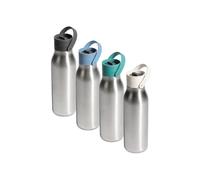 Circular & Co 500ml Recycled Stainless Steel Reusable Drinks Water Bottle - Insulated, Double Walled, Ecofriendly - Leakproof, Lockable Lid - Dishwasher Safe, BPA & Melamine Free (Pebble White)