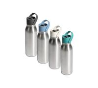 Circular & Co 500ml Recycled Stainless Steel Reusable Drinks Water Bottle - Insulated, Double Walled, Ecofriendly - Leakproof, Lockable Lid - Dishwasher Safe, BPA & Melamine Free (Aquamarine Green)