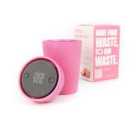 Circular&Co 8oz / 227ml Reusable Coffee Cup - Made from Recycled Bubblegum - Leakproof, Lockable Mini Travel Mug, BPA Free - Candy Pink - Made in the UK