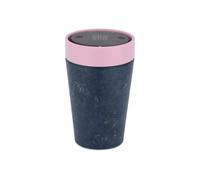 Circular&Co 8oz / 227ml Reusable Coffee Cup Made from Recycled Fabric Waste - Small Eco Travel Mug - Leakproof, Barista Friendly, and Perfect for Flat Whites & Espresso - Dusk Pink