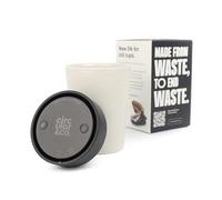 Circular&Co 8oz / 227ml Reusable Coffee Cup - Made from Recycled Paper Cups - Leakproof, Lockable Small Travel Mug, BPA Free - Chalk & Ink Black - Made in the UK