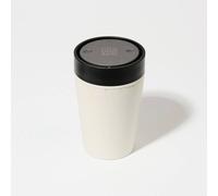 Circular&Co 8oz / 227ml Reusable Coffee Cup - Made from Recycled Paper Cups - Leakproof, Lockable Small Travel Mug, BPA Free - Chalk & Ink Black - Made in the UK