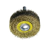 Circular Crimped Wire Brushes - 6 mm Shank for Straight Grinders of high revs, Ideal for roughing and Cleaning Surfaces.