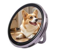 Circular Digital Badge, 6.1 Centimeter Rechargeable Button - High Definition Touch Screen Electronic Pin Ornament for Cartoon Lovers, Office, Display and