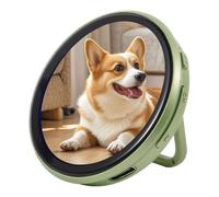 Circular Digital Badge - Electronic Button with 6cm Touch Screen, High Definition Digital Display Badge Ornament for Cartoon Lovers Office Decoration