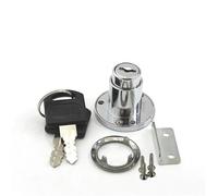 Circular Drawer Lock Wooden Kitchen Cabinet Push Lock Nickel Computer Key Keyed Different 1Pcs