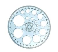 Circular Drawing Tools Ruler - Acrylic 11.5X4.5cm 20G | Round Shape Geometric Tracer DIY Creative Art Template | School Maker for Student