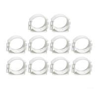 Circular Ducting Pipe Mounting Bracket PE Clamp Holder Support System For 75Mm 110Mm Ventilation Round Duct Tube Installation Indoor Outdoor White 10 Pack, Round Duct Pipe Bracket(75 tube)