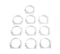 Circular Ducting Pipe Mounting Bracket PE Clamp Holder Support System For 75Mm 110Mm Ventilation Round Duct Tube Installation Indoor Outdoor White 10 Pack, Round Duct Pipe Bracket(110 tube)
