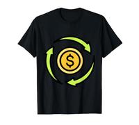 Circular Flow of Money Value Graphic T-Shirt, Men, Black, XL