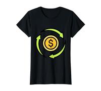 Circular Flow of Money Value Graphic T-Shirt, Women, Black, M