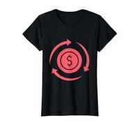 Circular Flow of Money Value Graphic T-Shirt, Women, Black, S