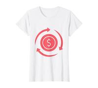 Circular Flow of Money Value Graphic T-Shirt, Women, White, S