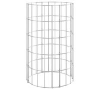 vidaXL Circular Gabion Pole Galvanised Steel 30x50 cm, Silver