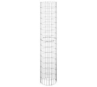 vidaXL Circular Gabion Pole Galvanised Steel 30x150 cm, Silver