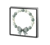 Circular Garland with A Large Green Bow Unisex Brooches & Pins Square Lightweight Lapel Badge Jewelry for Clothing Shawl Hat