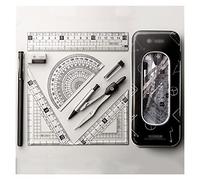 Circular Gauge Set Compasses Ruler Set Straight Ruler Triangle Drawing Tool Multifunctional Student Learning Drawing Student Use Circle Gauge Set (B)