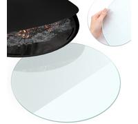 Circular Glass Hearth Ø60 cm Frosted Fireplace Protector For Wood Burning Stove