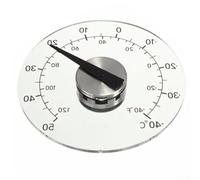 Circular Glass Outdoor Thermometer with Pointer Stainless Steel Cover Acrylic Black Indicator, -40~50°C/-40~120°F Range for Accurate Temperature Reading from Indoors