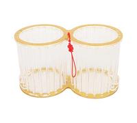 Circular Grasshopper Cage, Portable Acrylic Critter Breeding Box, Clear Observation House with Ventilation Holes for Kids Science Learning and Outdoor Exploration, Durable S (Double Grid)