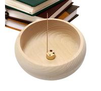Circular Incense Holder, Circular Wood Holder - Handmade Wood Ash Catcher, Decorative Incense Plate for Home, Tea House, SPA