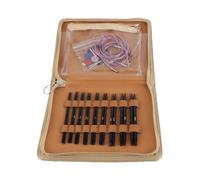 Circular Knitting Needle Set, 18 Interchangeable Circular Needles with Storage Bag, Ideal for Socks, Sweaters, Hats, Convenient for Sewing and Knitting Projects, Great