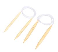 Circular Knitting Needles, 2Pcs Circular Knitting Needles Set Bamboo Sweater Carpets Weaving Accessories Tools Knitting Needles Knitting Tools Knitting Needles Set for Socks Hats
