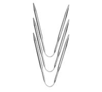 Circular Knitting Needles - 3 Knit Needle Set | Hand Sewing Needles | Stainless Steel Circular Knitting Needles | Sweater Gloves Knitting Hooks - 23cm Knitting Doll Sweater Needles Set for Beginner