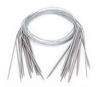 Circular Knitting Needles Set, 11 Pcs Stainless Steel Round Needles for Knitting, 65cm Knitting Needles with Sewing Needles for Weave Yarn
