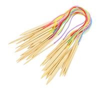 Circular Knitting Needles Set, Circular Knitting Needles Household Circular Needle 18Pcs Circular Needle Double Pointed Bamboo Color Tube Needlework Tool with Accessories Pack
