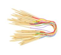 Circular Knitting Needles Set, Household Circular Needle 18Pcs Circular Needle Double Pointed Bamboo Color Tube Needlework Tool with Accessories Pack for Handmade Knitting (60cm+