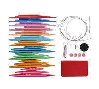 Circular Knitting Needles Set, Interchangeable Round Knitting Needle Set, 33Pcs Detachable Circle Knitting Needles with 11 Sizes from 3.0mm to 8.0mm, Includes Storage Bag and Acces