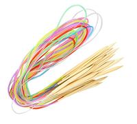 Circular Knitting Needles Set, Knitting Needles Set Double Pointed Knitting Needles Set Unicersal 18Pcs Circular Needle DoublePoint Bamboo Color Flexible Tube Connection Knitting