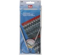 Circular Knitting pins Brass 40 cm 5.00 mm Silver col