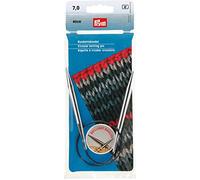 Circular Knitting pins Brass 40 cm 7.00 mm Silver col