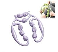 Circular Leg Clamp Roller,Manual Massage Relax Roller with 9 Wheels,Cellulite Roller Muscle Relaxer Leg Massager,Ring Roller Legs Arms Massage Tool for Indoor Sports Yoga