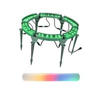 Circular Lights For Tree Root Illumination, Outdoor Low Voltage Garden Lighting Kit, Ip65 Waterproof Landscape Spotlights, 12w 24v Wired Led For Tree And Building Accent Lighting green 6lights
