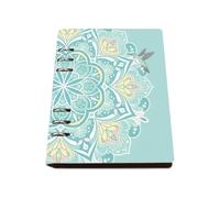 Circular Mandala A5 Notebook, Pu Leather Notebooks A5, Lined Paper Shorthand Notebook 180Pages/90Sheets, Writing Books for Dairy, Exercise Books for Journaling Writing, College Essentials Women Man