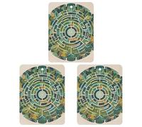 Circular Maze Car Air Freshener, 3 Pcs Square Hanging Air Freshener Cards, Long Lasting Fragrance Scented Cards for Car, Home, Office White-style
