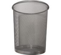 Circular Mesh Wastebasket Trash Can, Waste Basket Garbage (SILVER)