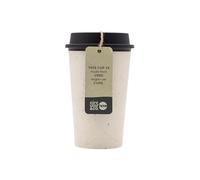 Circular Now Cup - 12oz/340ml Reusable Coffee Cup Made from Recycled Single Use Cups. (Cream & Cosmic Black)