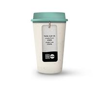 Circular Now Cup - 12oz/340ml Reusable Coffee Cup Made from Recycled Single Use Cups. (Cream & Happy Mint)