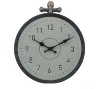 Circular Outdoor Wall Clock with Waterproof Design for Garden and Indoor Use, Retro European Style with Silent Quartz Movement and Clear Easy to Read Dial (Black)