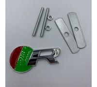 Circular R Grid Car Emblem Badge Red/Green/Nickel for F-PACE XJ XK XJR XJS E X-Type